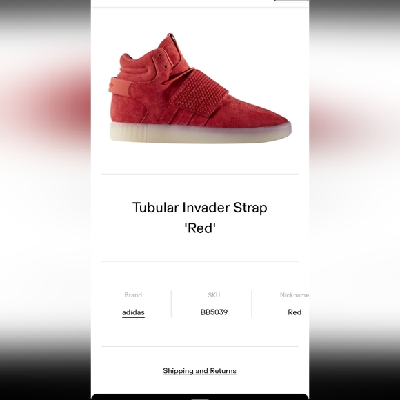 Like New Adidas Tubular Invader Strap "Red" Sz.8.5 - Picture 12 of 12